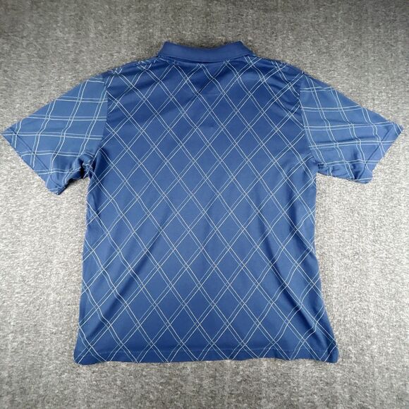 David Taylor Collection Polo Shirt Men’s Size XL Blue Short Sleeve Diamond Check - Picture 3 of 10